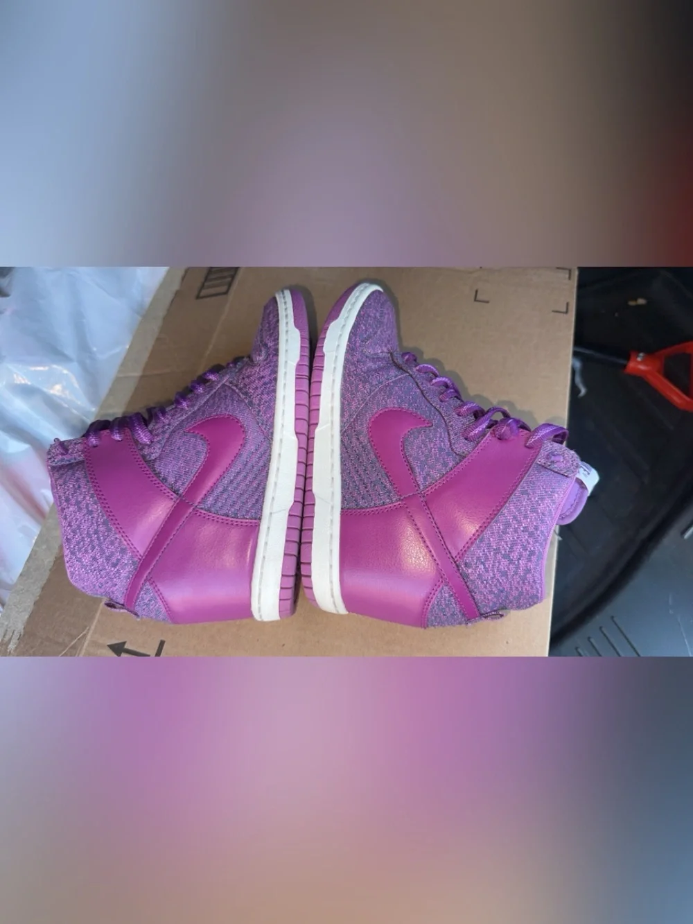 Nike Dunk Sky Hi Magenta/Purple High-Top Sneakers